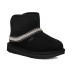 Женские мини угги Classic Mini Crescent - Black