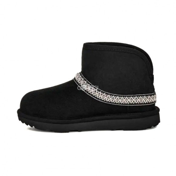 Женские мини угги Classic Mini Crescent - Black