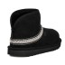 Женские мини угги Classic Mini Crescent - Black