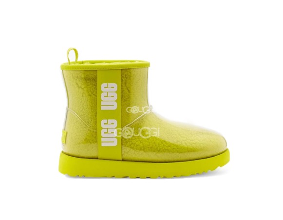 Женские прозрачные мини угги Classic Clear Mini Sulfur