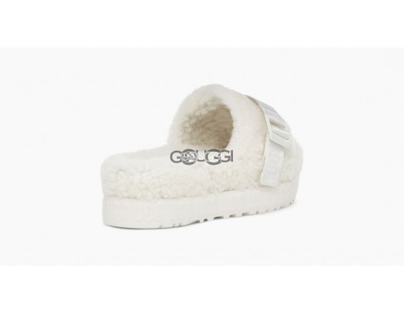 Женские тапочки на платформе Fluffita Platform - White