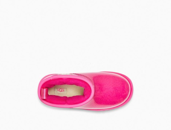Женские прозрачные мини угги Classic Clear Mini Rock Rose