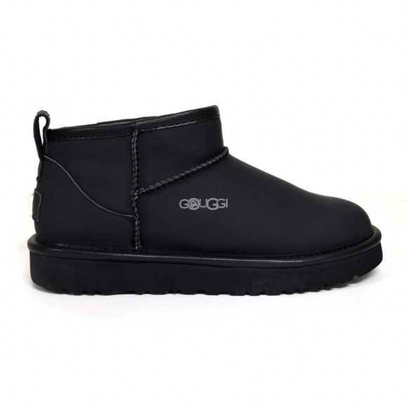 Женские ультра мини угги Classic Ultra Mini Leather Black 
