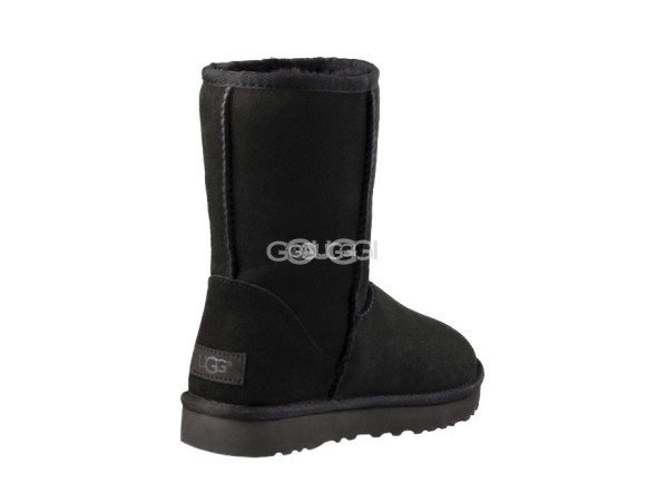 Женские короткие угги с пуговицей Classic Short Black II