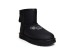 Женские мини угги на молнии Classic Mini Metallic LOGO ZIP SHINE Black