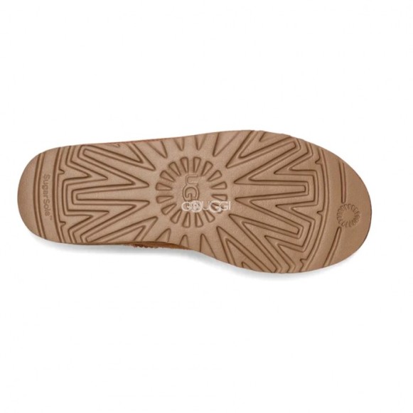 Женские угги Mini Zipper Tape Logo - Chestnut