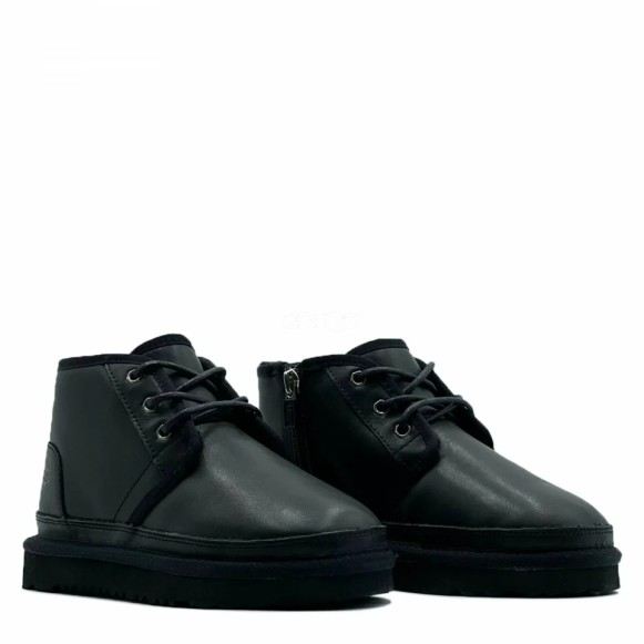 Детские кожаные ботинки на молнии Ugg Kids Neumel Zip Leather Black