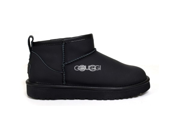 Женские кожаные ультра мини угги Ultra mini Leather Black