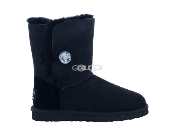Женские угги с пуговицей Bailey Button Bling Black