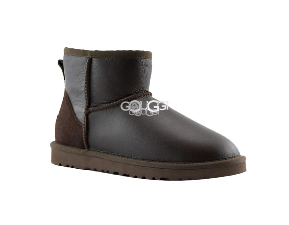 Мужские мини угги Classic Mini Metallic Chocolate
