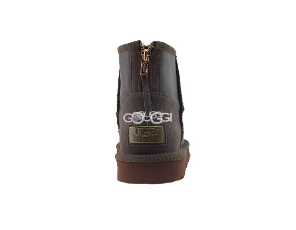 Мужские угги на молнии Mini Zip Metallic Chocolate 
