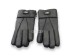 меховые перчатки мужские Leather Black 1