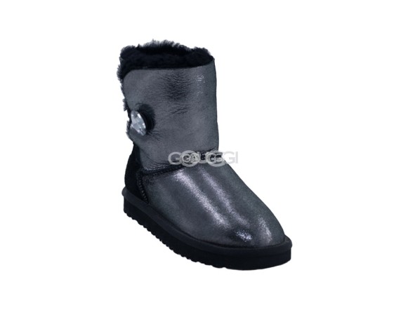 Детские угги с пуговицей Kids Bailey Button Glitter Black
