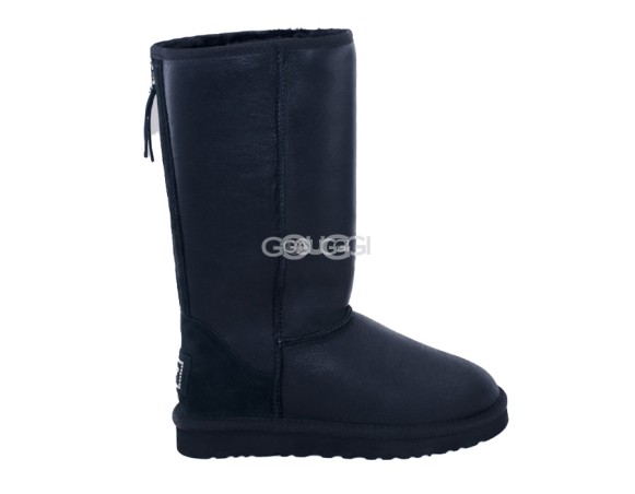 Женские высокие угги на молнии Tall ZIP Metallic Black