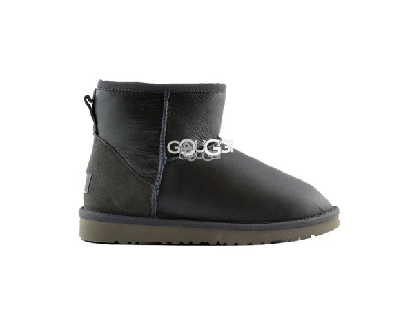 Женские мини угги Classic Mini Metallic Grey