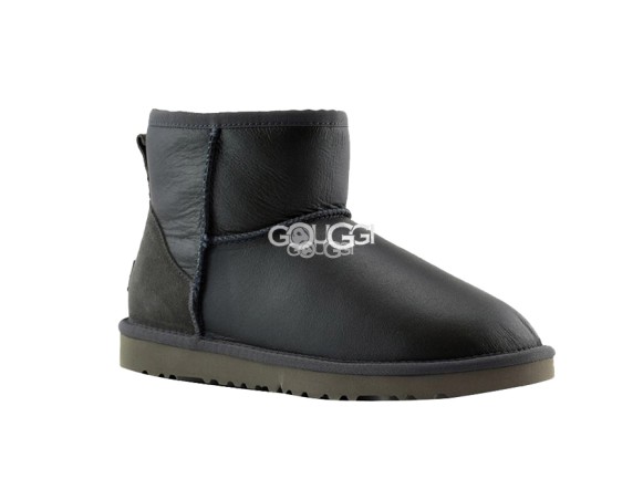 Женские мини угги Classic Mini Metallic Grey