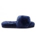 Женские тапочки Fluff Slide Slippers Navy Blue
