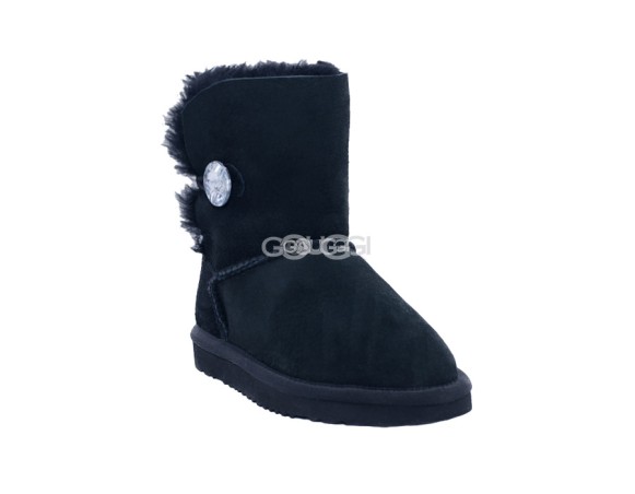 Детские угги с пуговицей Kids Bailey Button Bling Black