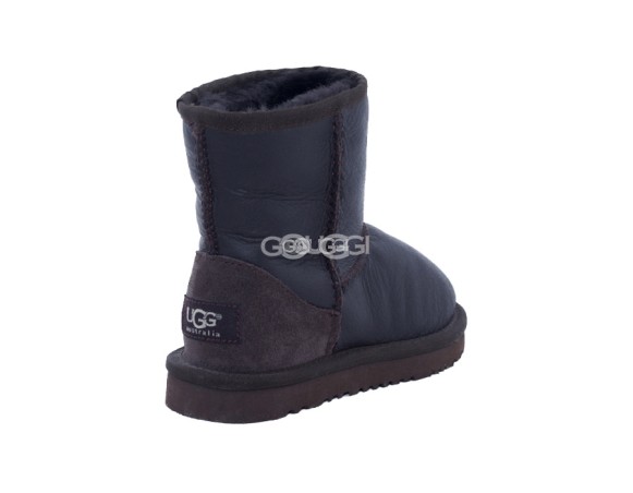 Детские короткие угги Kids Classic Short Metallic Chocolate