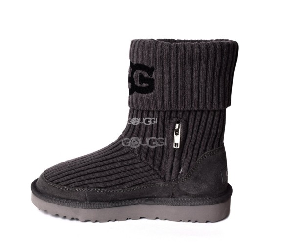 Женские вязаные угги Classic Rib Knit Grey