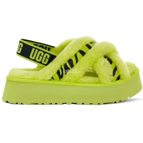 Женские сандалии Disco Cross Slide Animalia - Key Lime