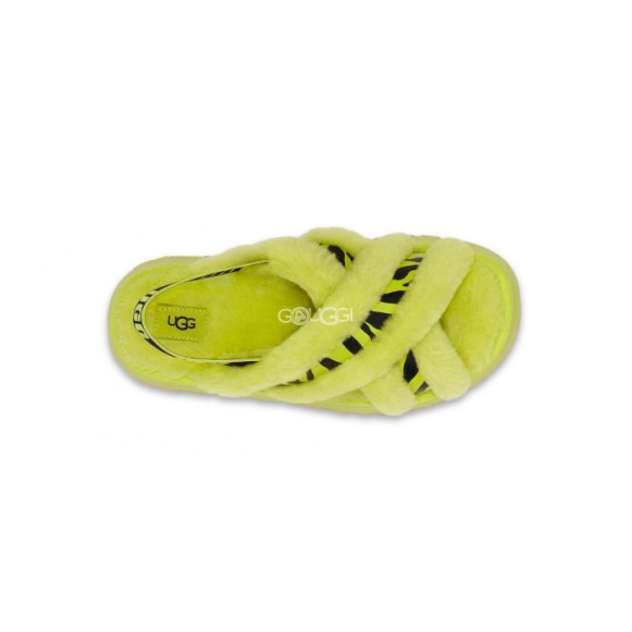 Женские сандалии Disco Cross Slide Animalia - Key Lime