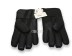 Меховые перчатки мужские Suede Dark Black
