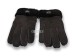 Меховые перчатки мужские Suede Black-1