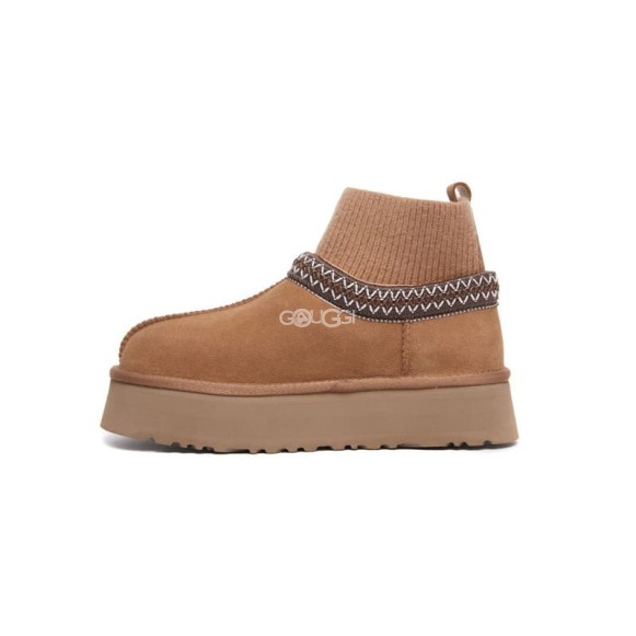 Женские слипоны Tazz Knit Chestnut
