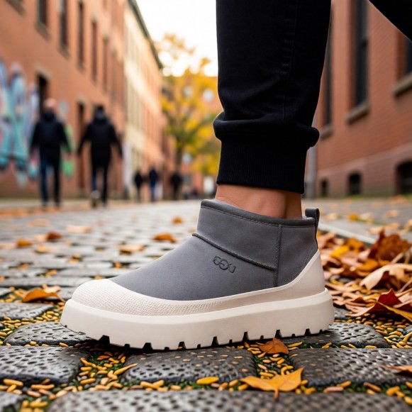 Мужские ультра мини угги UGG Men Ultra Mini Hybrid Grey