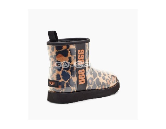 Женские прозрачные мини угги Classic Clear Mini Panther - Butterscotch