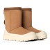 Женские короткие угги с галошами Classic Short Weather Hybrid - Chestnut / Whitecap