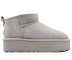 Женские мини угги на платформе Classic Ultra Mini Platform Grey Violet